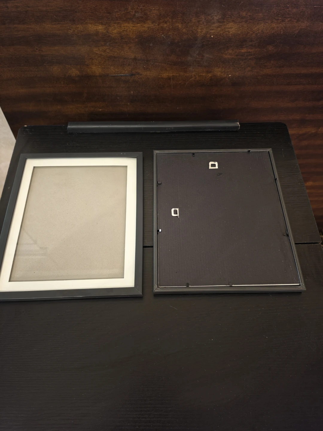 Lot of 12 Black Picture Frames, Matted for 8×10 Photos — Glass - photo 2