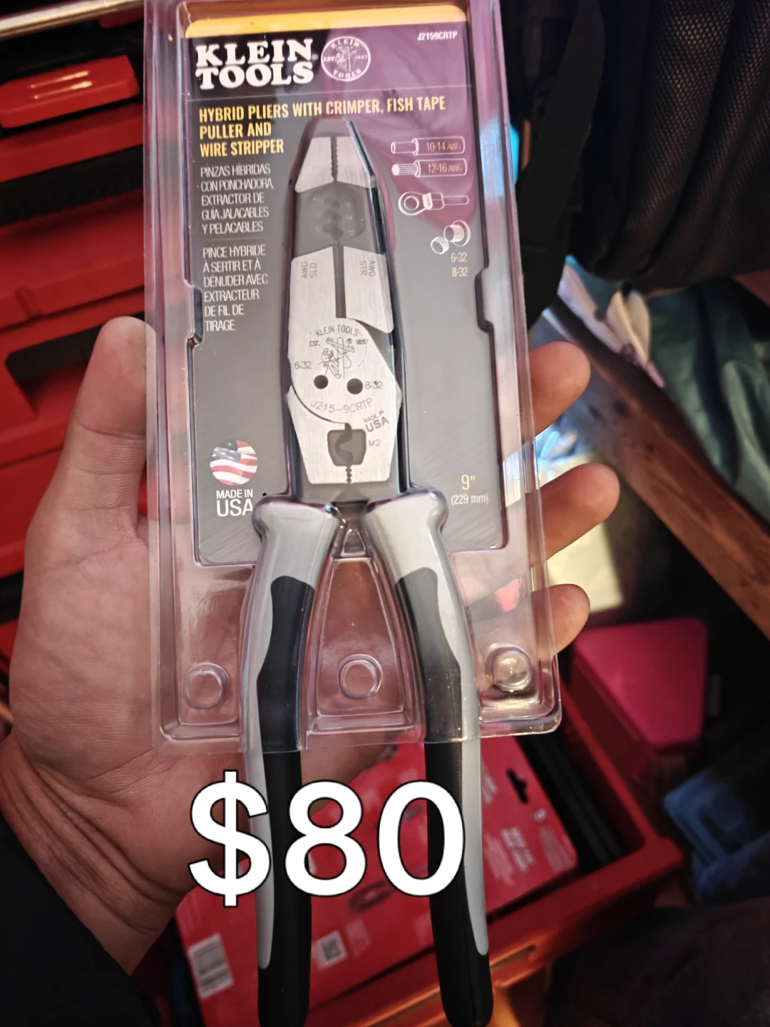 Klein Tools Hybrid Pliers J215-9CRTP