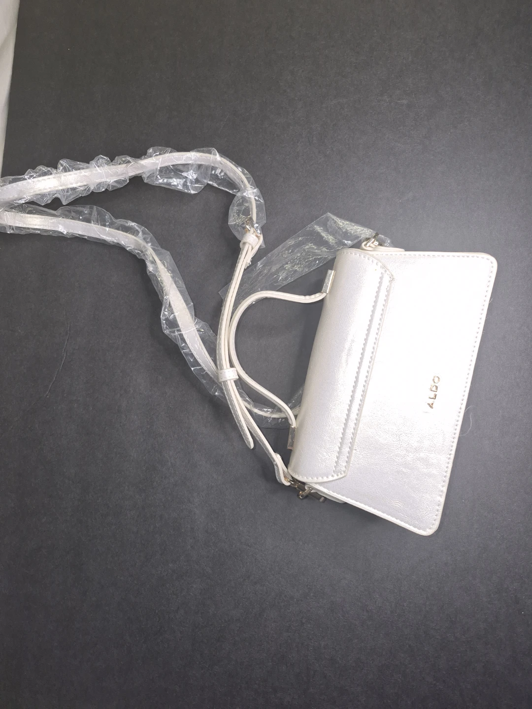 ALDO Crossbody Bag in Pearlescent White - photo 2