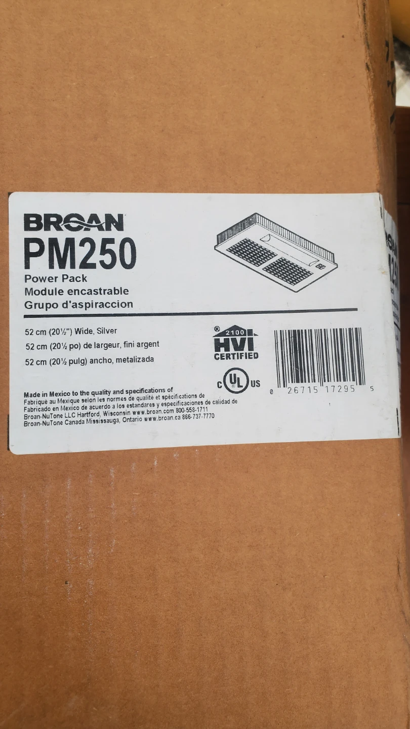 Broan PM250 Power Pack Range Hood