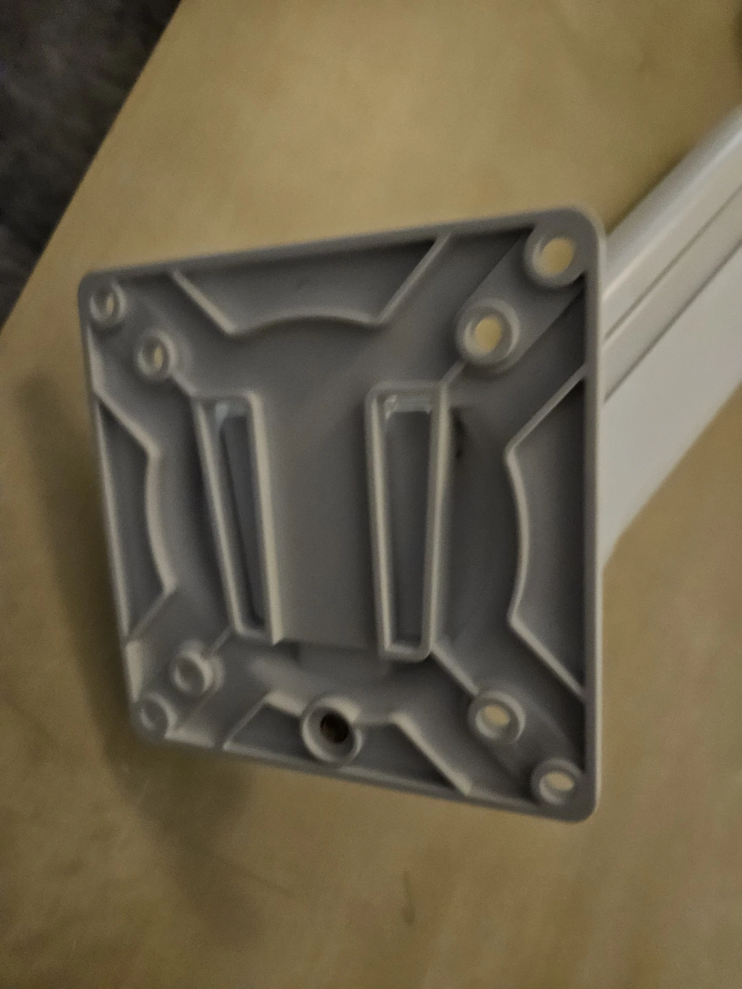 White Adjustable Desk Monitor Mount - photo 3