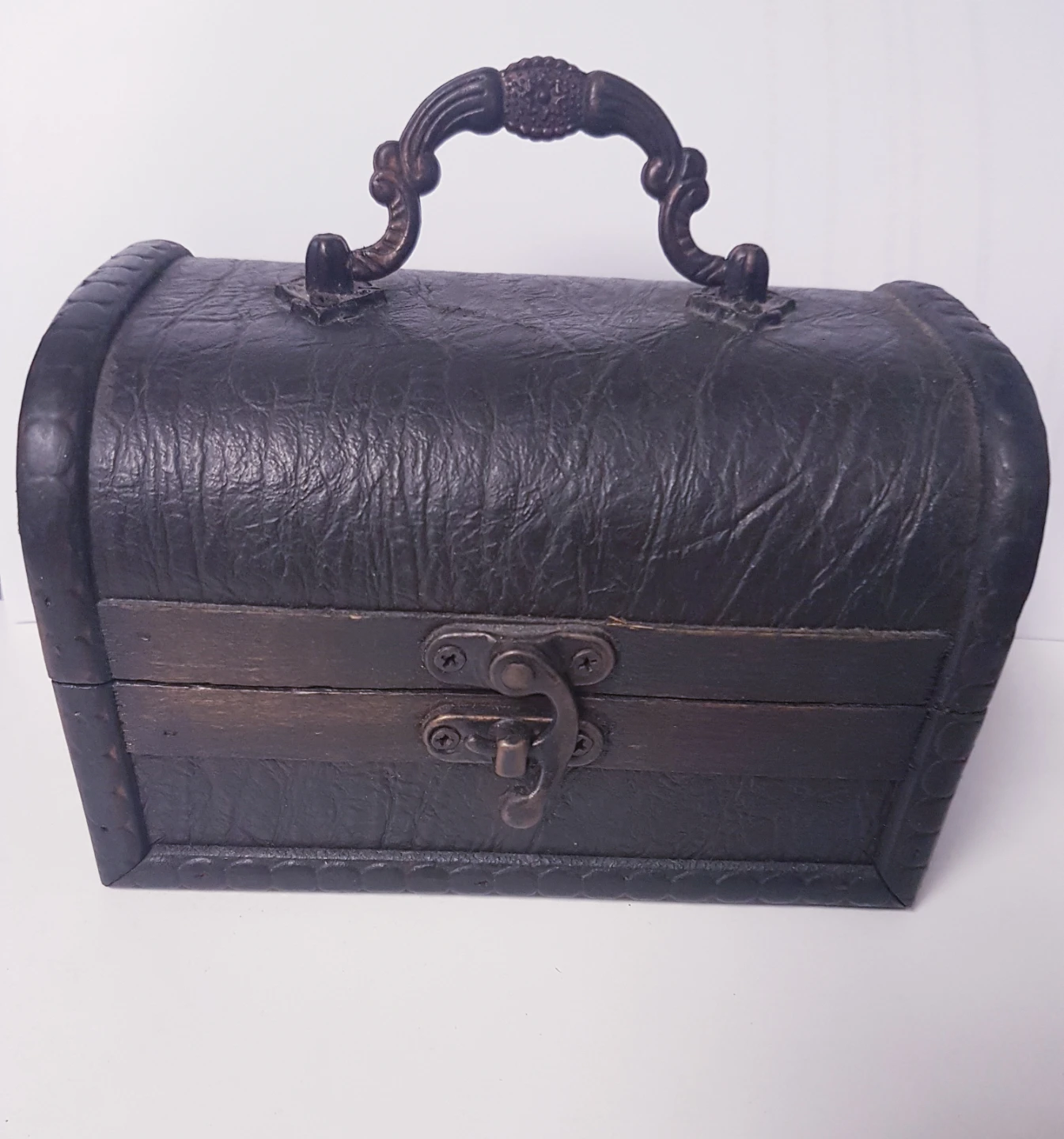 Small Decorative Wood Treasure Chest - photo 2