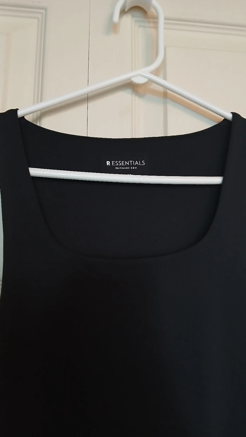 Reitmans square neck black sleeveless top, size XS - photo 3