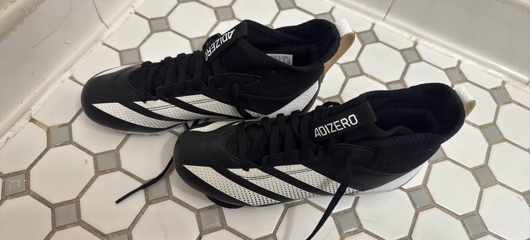 Adidas Adizero Football Cleats Black and White
