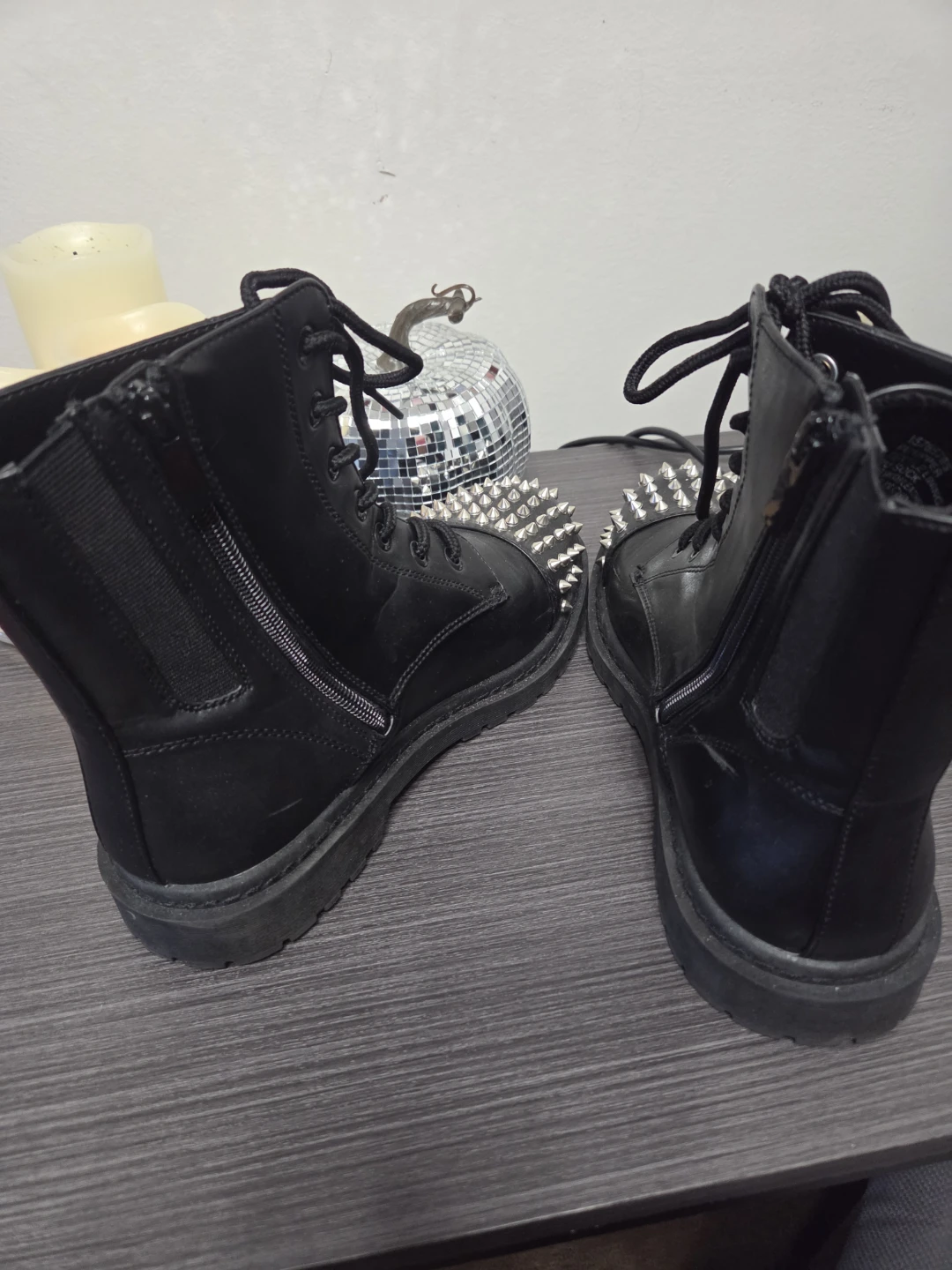 Torrid Black Studded Combat Boots Size 9WW - photo 4