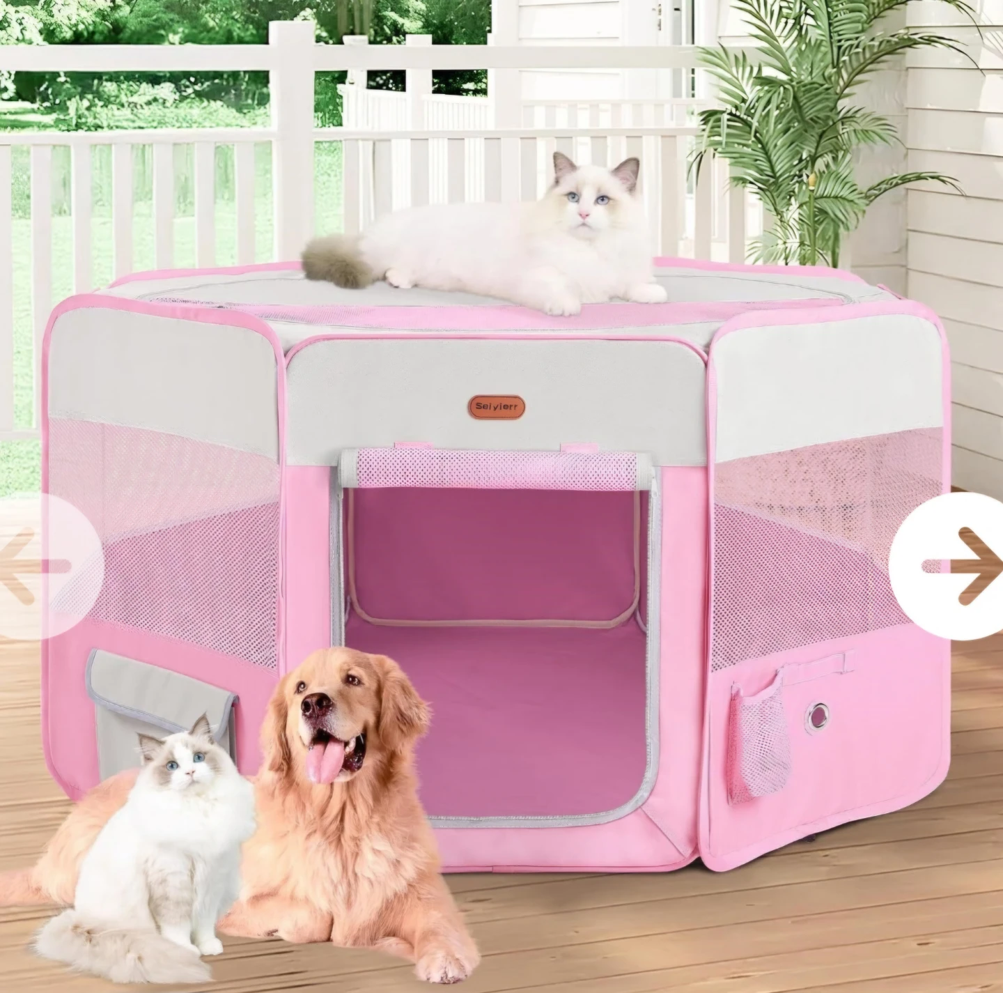 Seiyierr Pet Playpen for Dogs and Cats