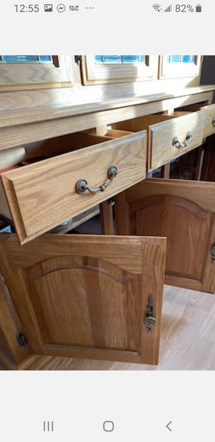 Bent Wood Oak Hutch and Buffet - photo 4