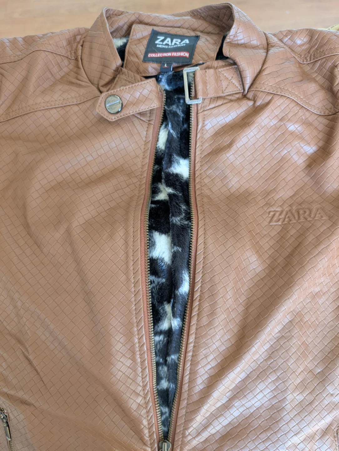 Zara Men's Genuine Leather Quilted Jacket - photo 4