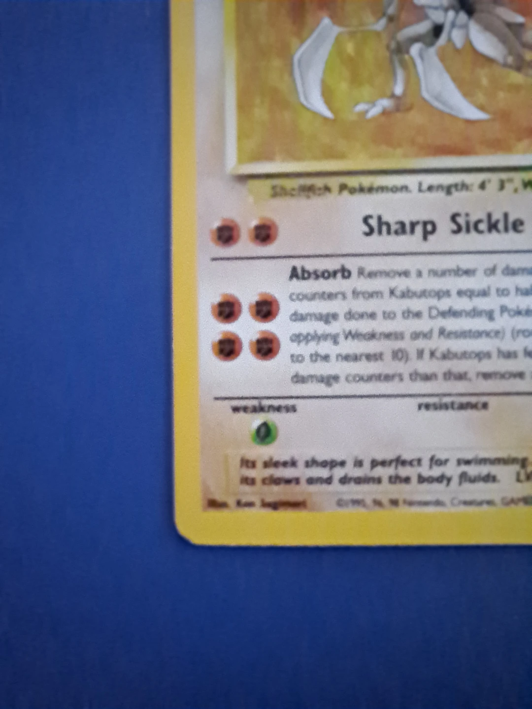 Kabutops Fossil Holo Rare 9 HP - photo 4