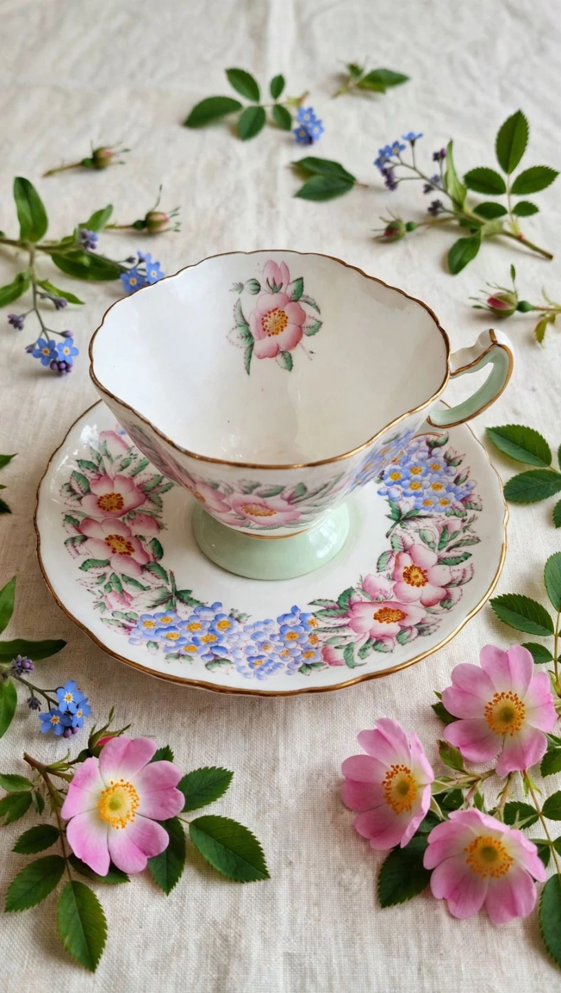 Hammersley & Co Bone China Teacup and Saucer - photo 2