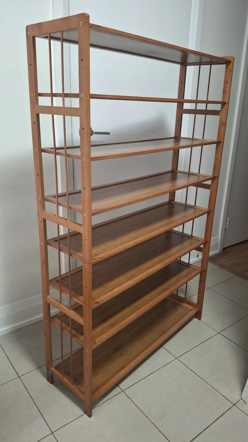 7-Tier Bamboo Shoe Rack shelf 79x25x125cm