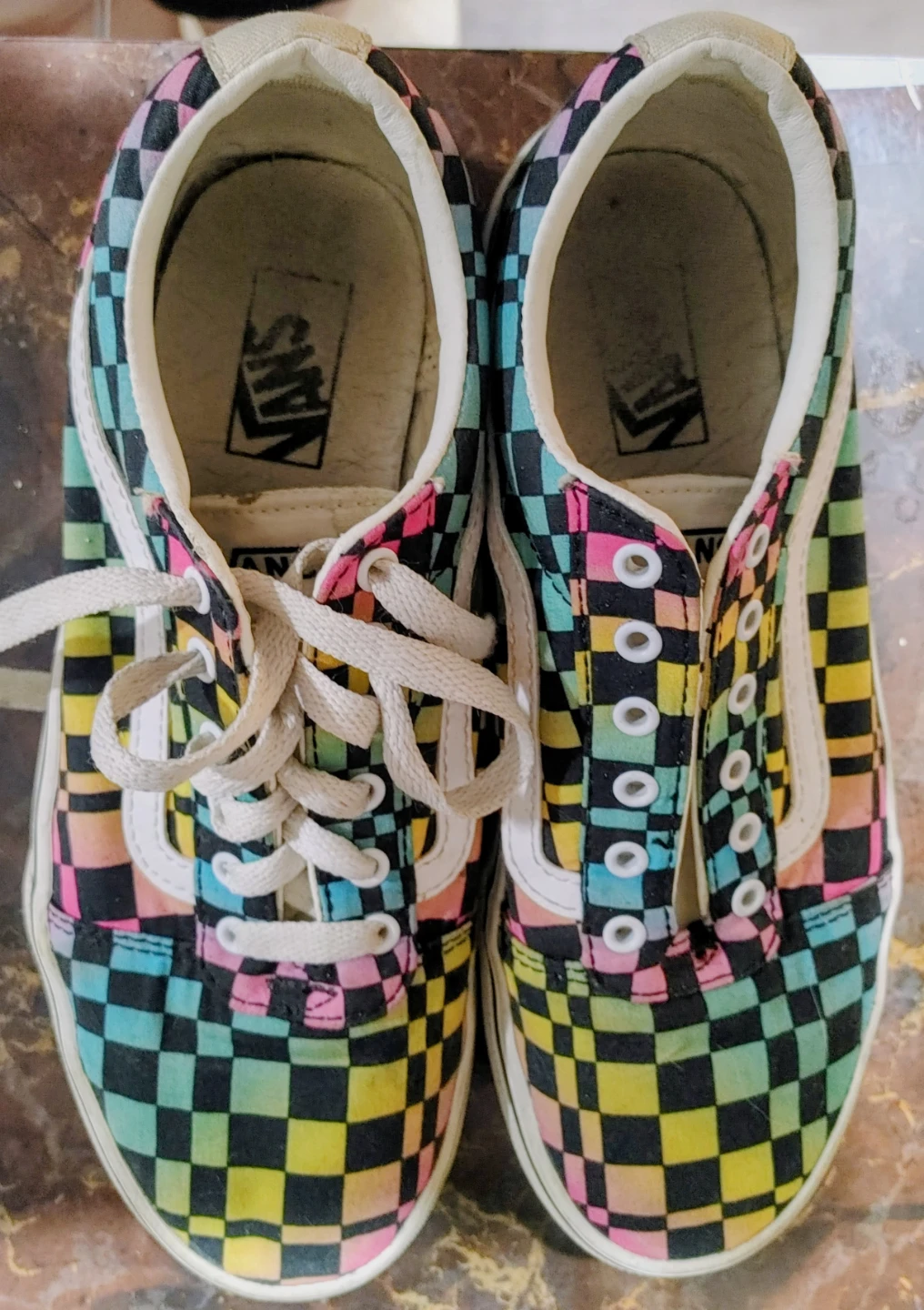 Vans Rainbow Checkerboard Sneakers