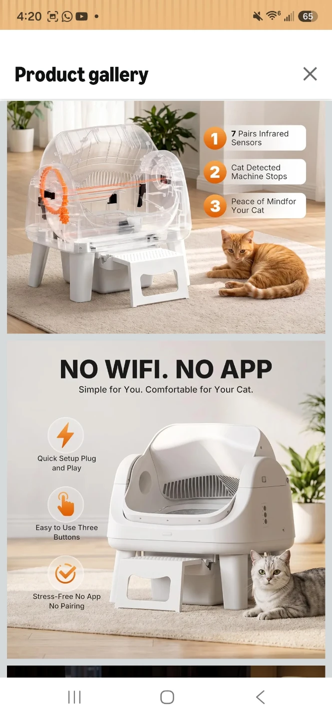 PetPivot AutoScooper 12 Lite Self-Cleaning Cat Litter Box - photo 3