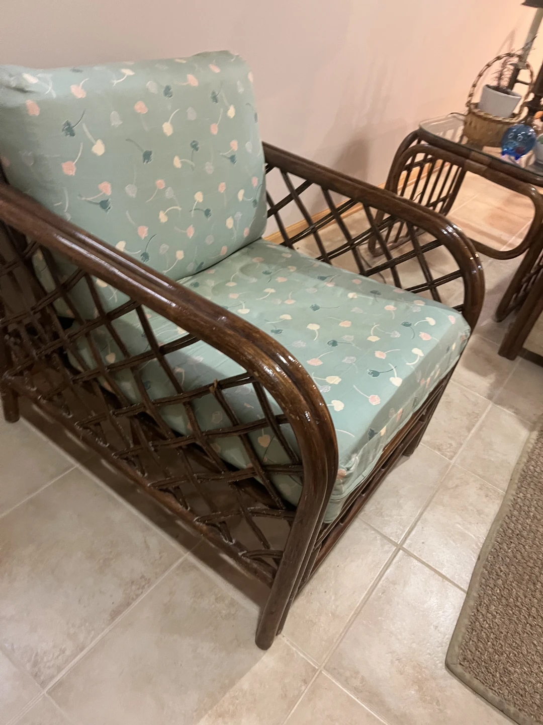 Rattan Set  Sofabed, Chairs and Glass Tables - photo 3