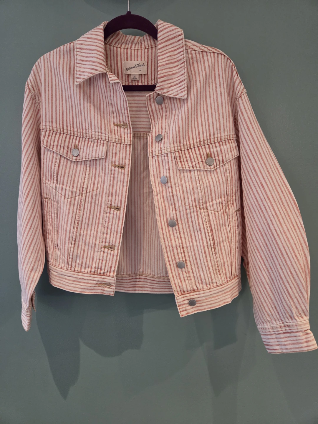 Universal Thread Striped Denim Jacket