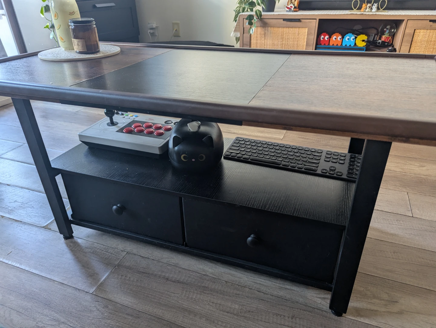 Rustic Industrial Coffee Table with Drawers - photo 2