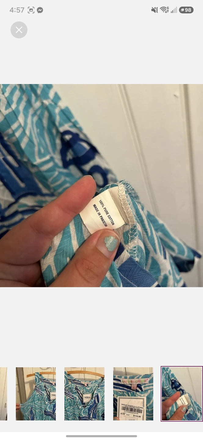 Barbara Gerwit Blue Sailboat Dress - XL - photo 5
