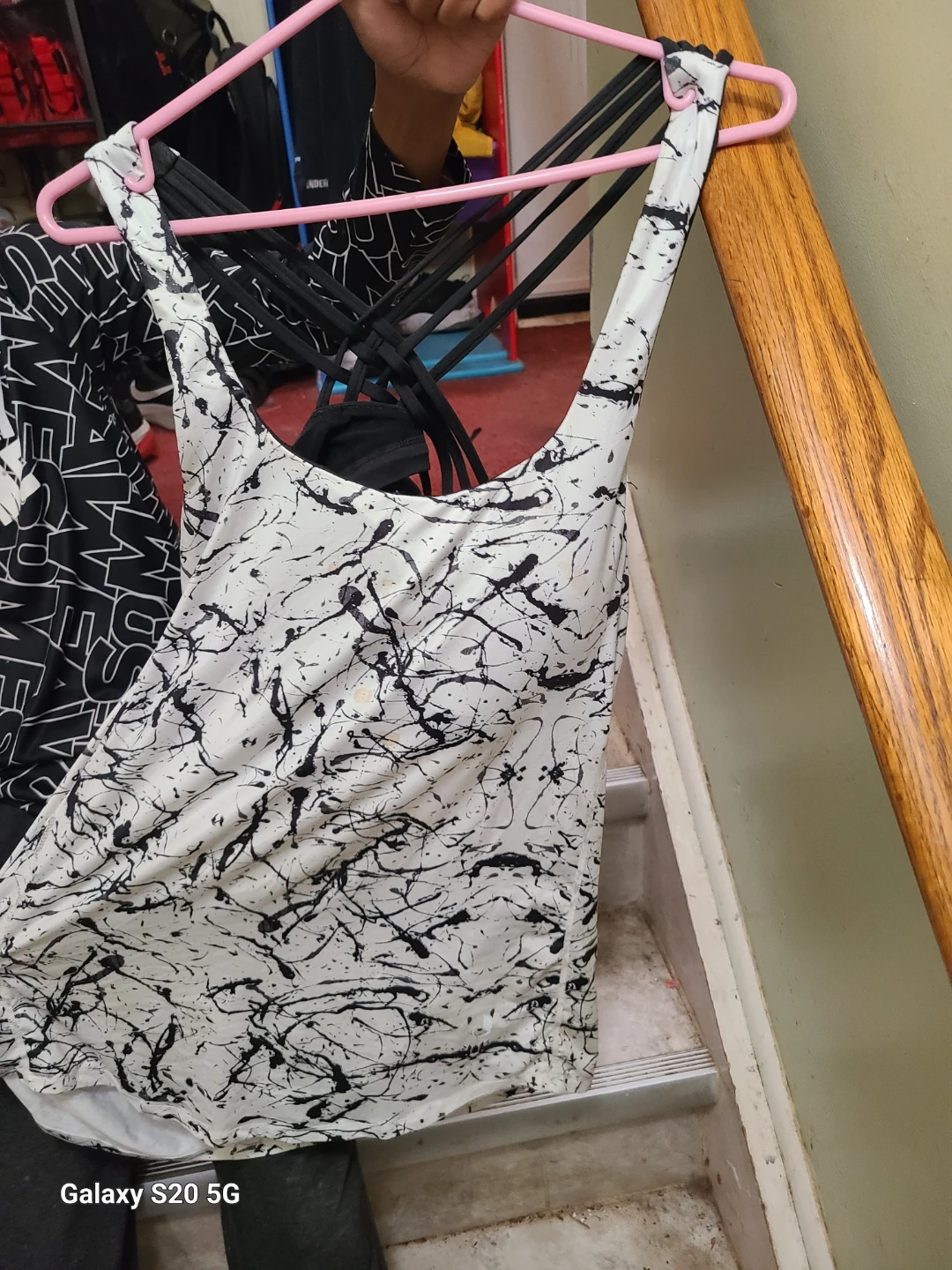 Paint Splatter Design Athletic Tank Top