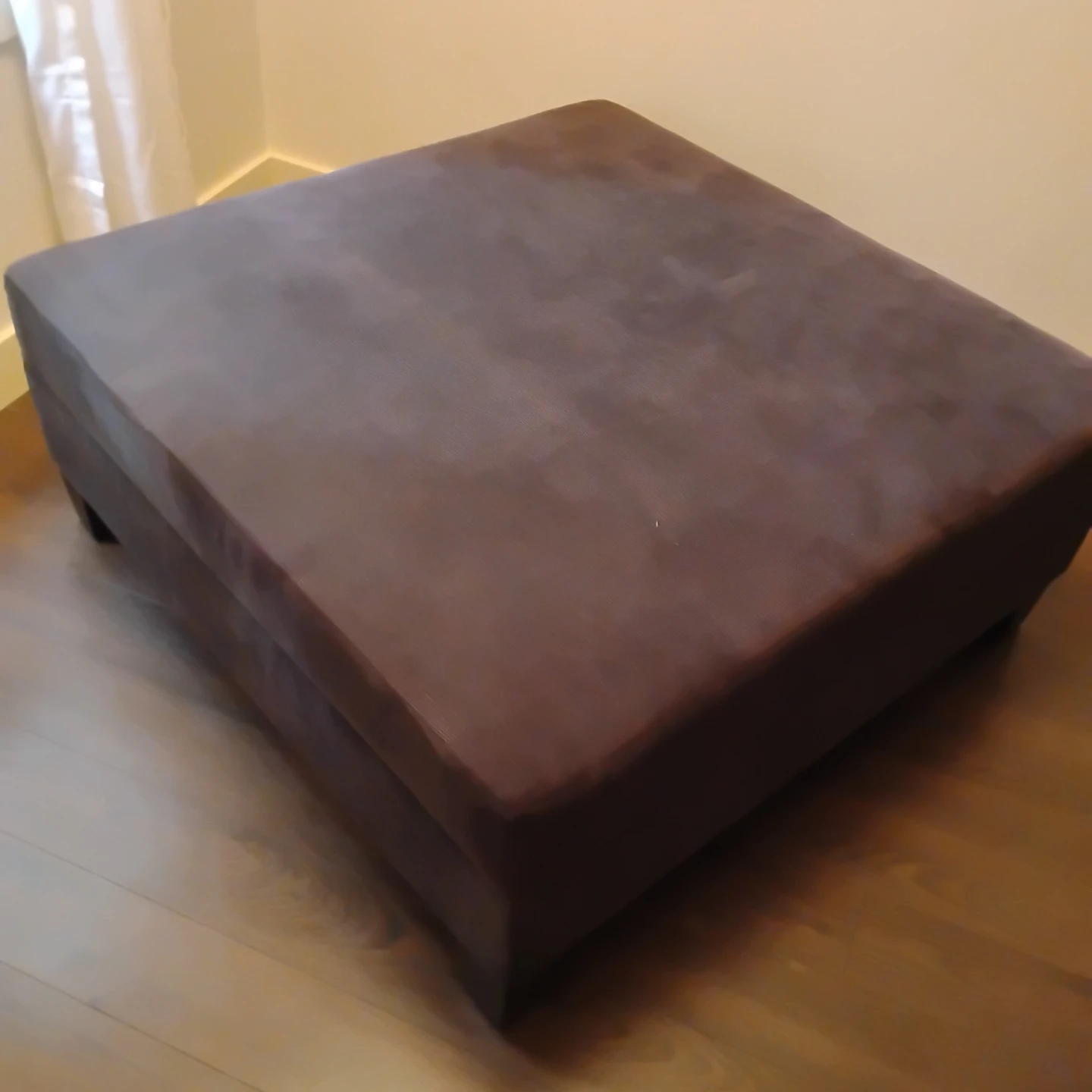 Dark Brown Corduroy Ottoman - photo 2