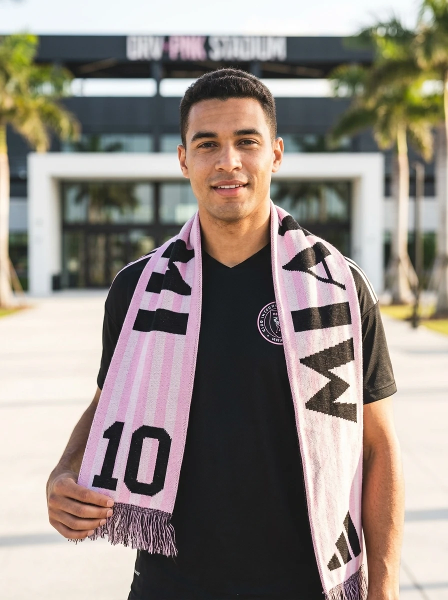 Official Adidas Inter Miami CF Lionel Messi #10 Scarf - photo 3