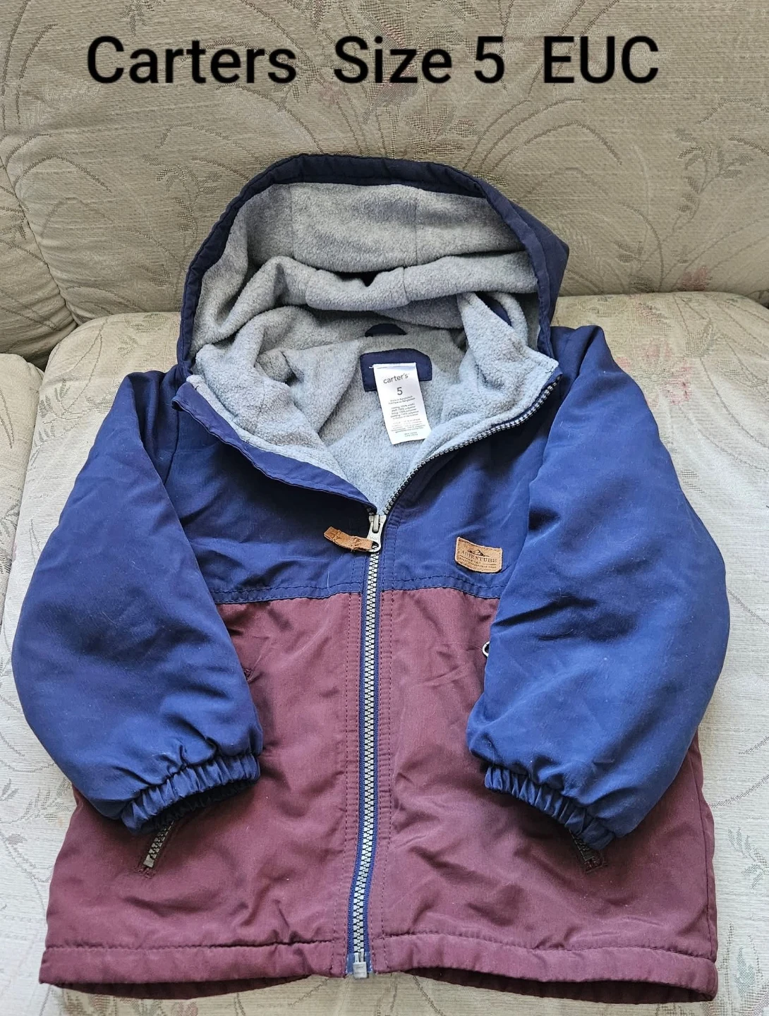 Boys Carters Fall Jacket Size 5