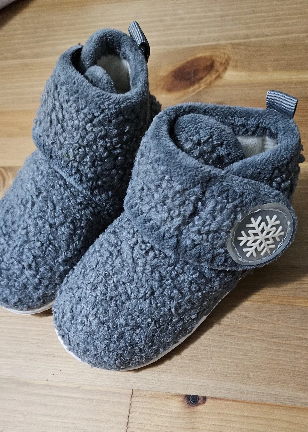 Grey Baby Winter Slippers