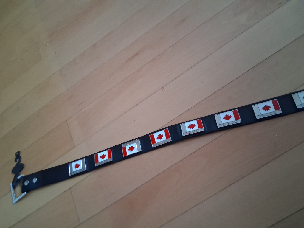 Canada flag black belt