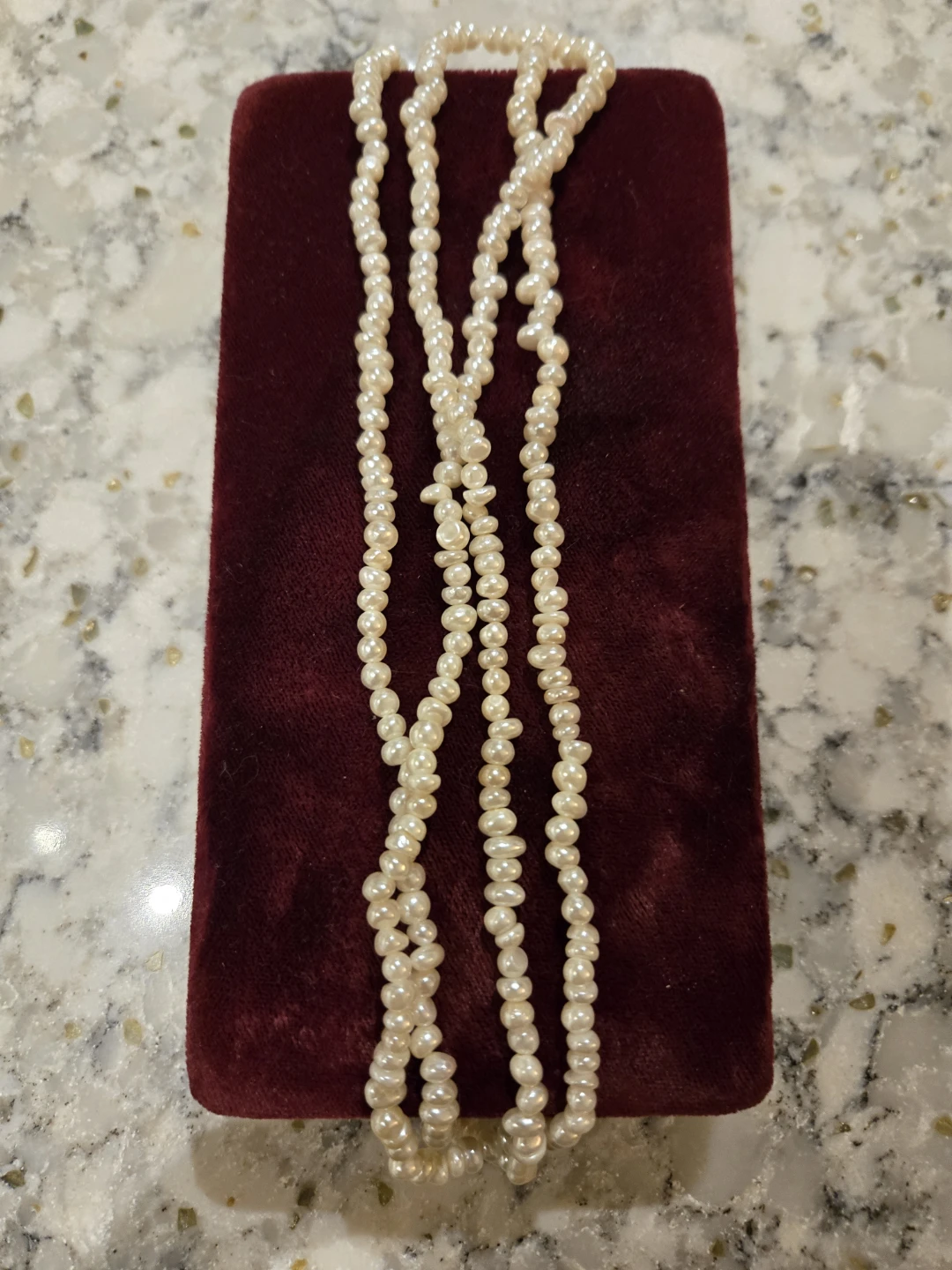 White Freshwater Pearl Necklace 36"