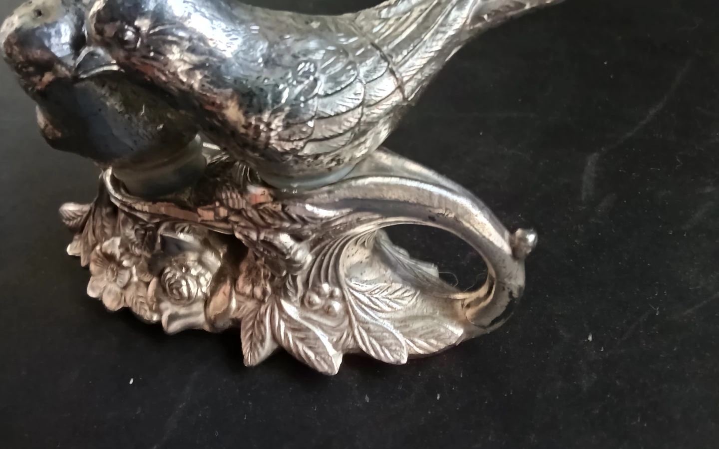 Antique Weidlich Bros. Silver-Plated Bird Salt & Pepper - photo 4