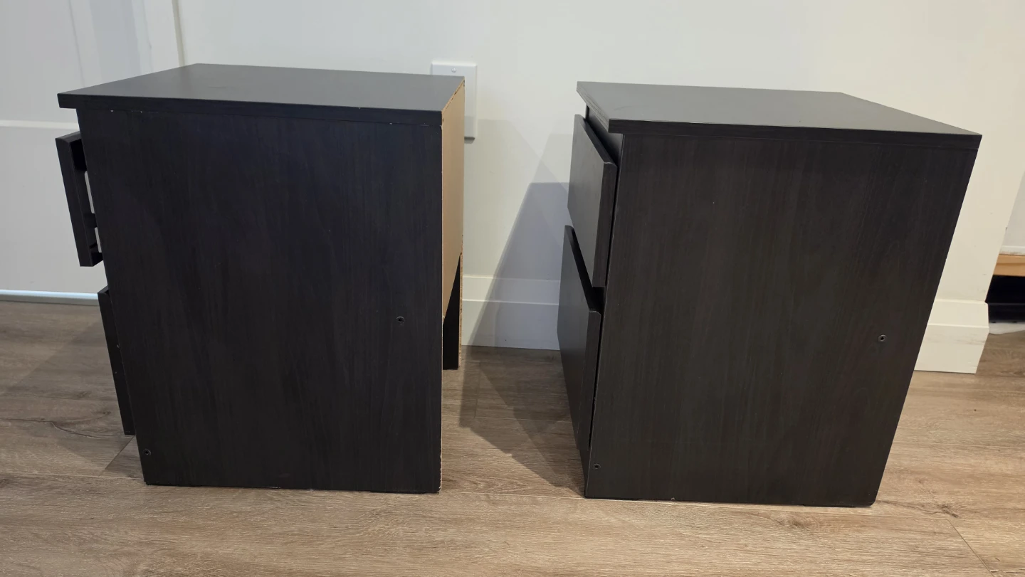 Set of two MALM Chest of 2 drawers, black-brown - photo 3