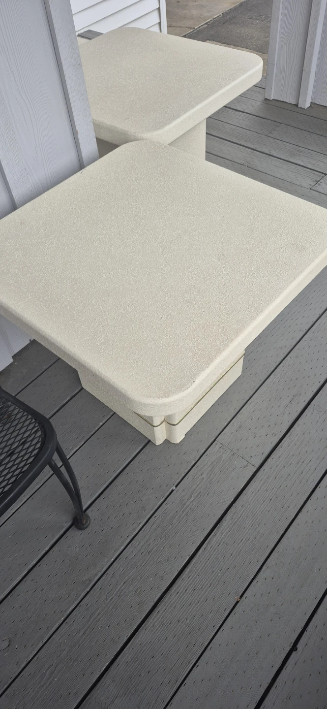 Stone Finish Coffee Table and Matching Side Table Set - photo 4