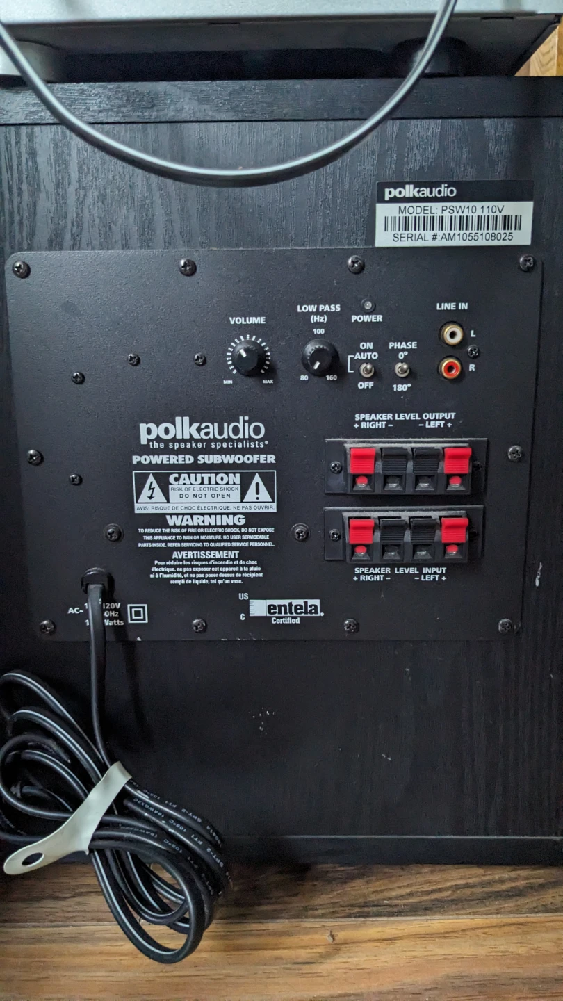 Sony Receiver and Polk Audio Subwoofer - photo 5