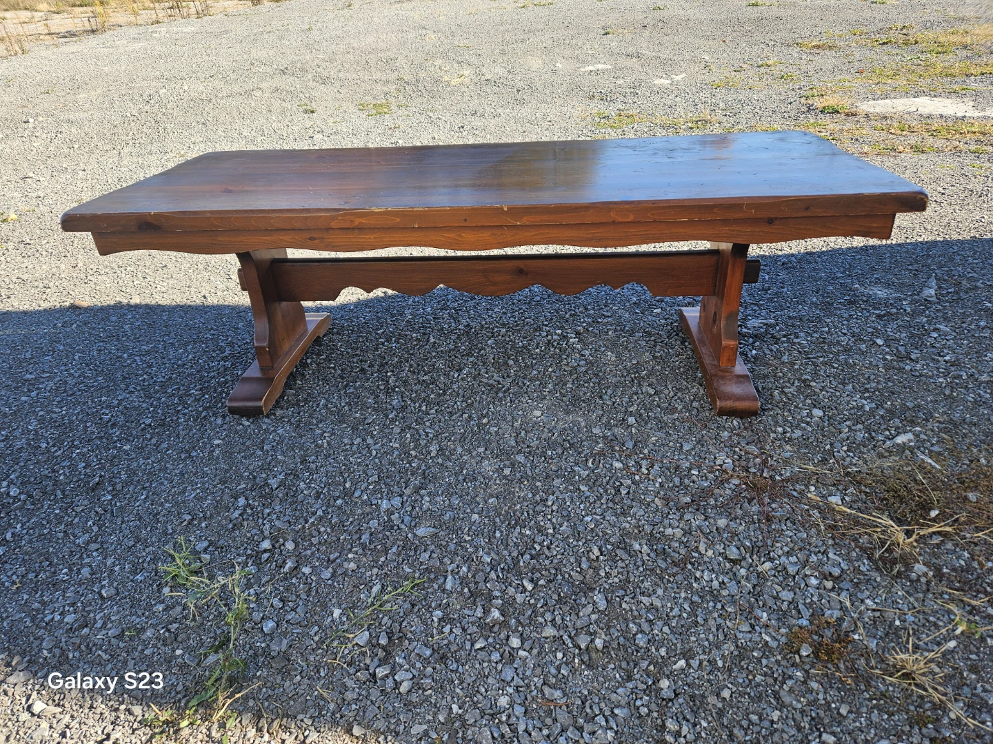 Rustic Wooden Coffee Table - photo 2