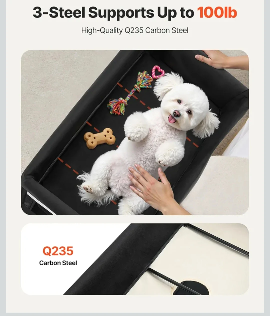 Foldable Pet Playpen Bed XL - Beige - photo 3