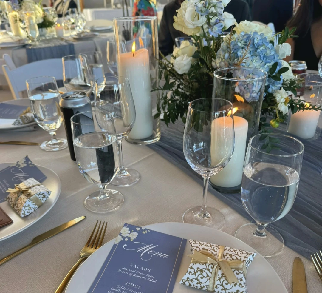 Clear Cylinder Glass Vases and Candles