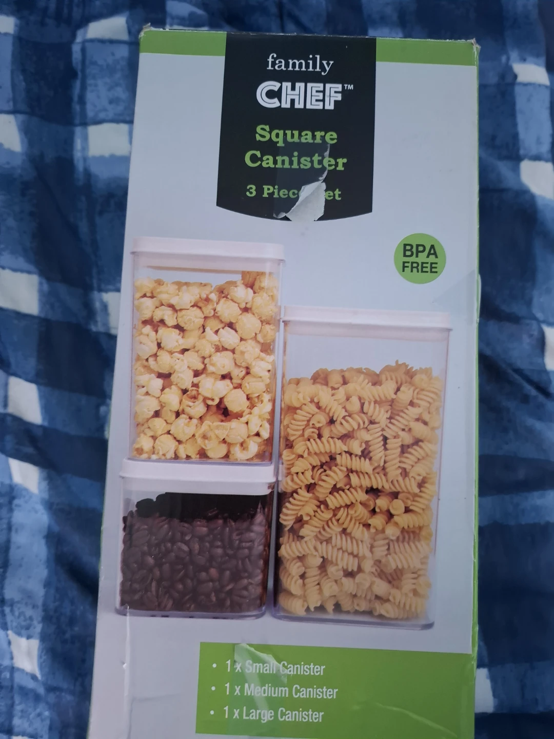 Family Chef Square Canister 3 Piece Set