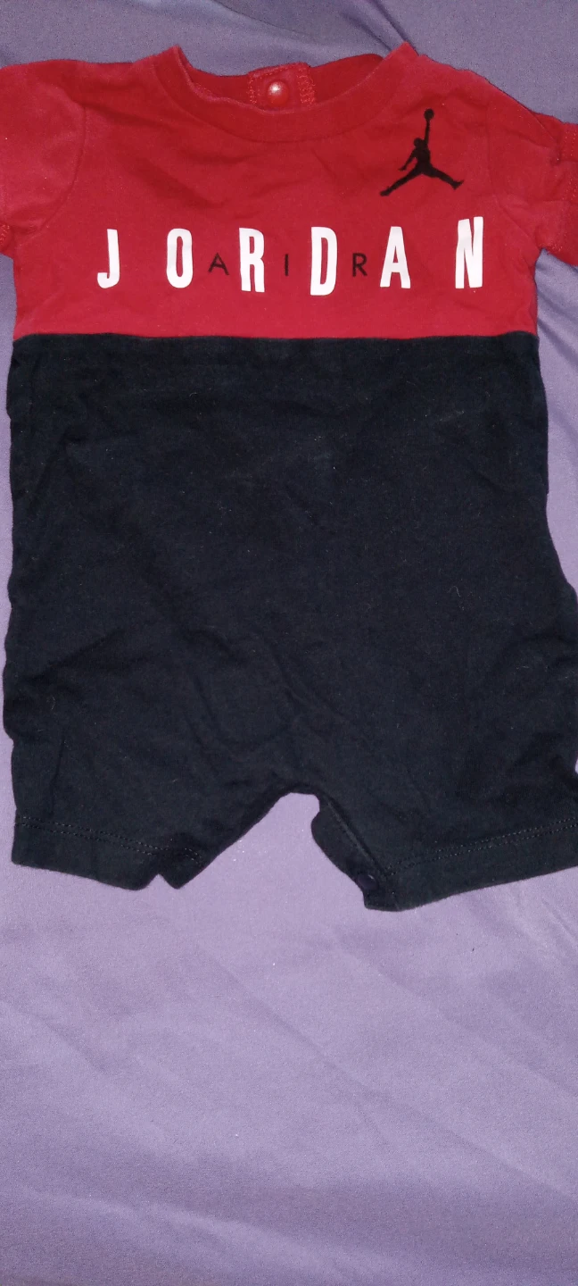 Jordan Baby Romper Red and Black