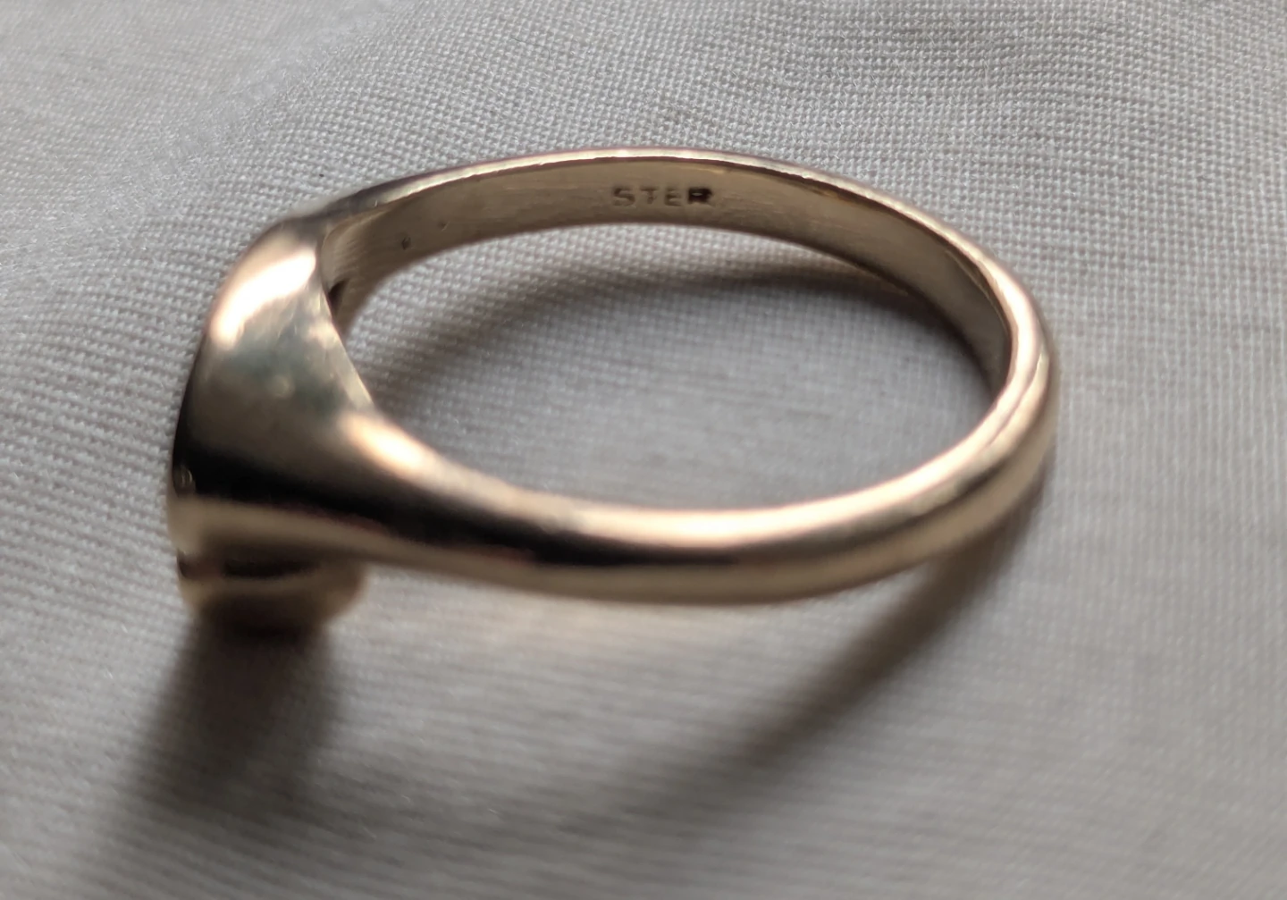 Gold-tone Sterling Silver Heart Ring - photo 3