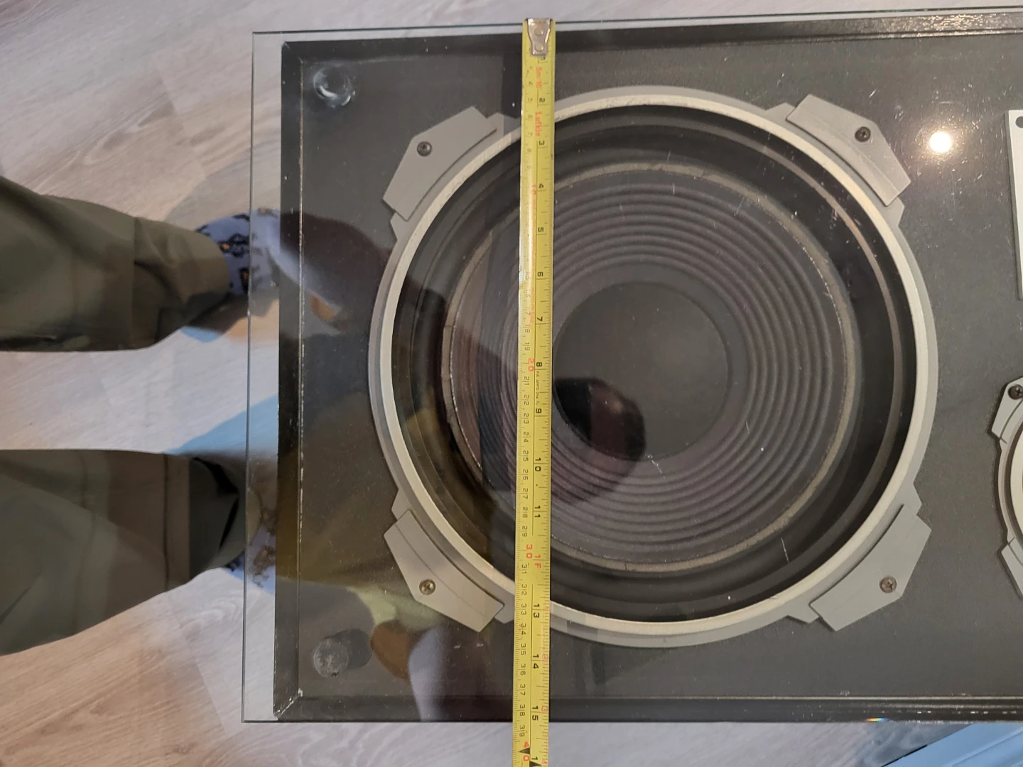 Speaker Stereo System Glass Top Coffee Table - photo 5