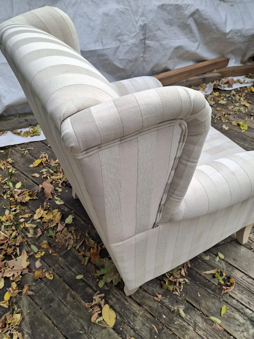 DEEP COMFORTABLE UPHOLSTERED WING TYPE SIDE CHAIR