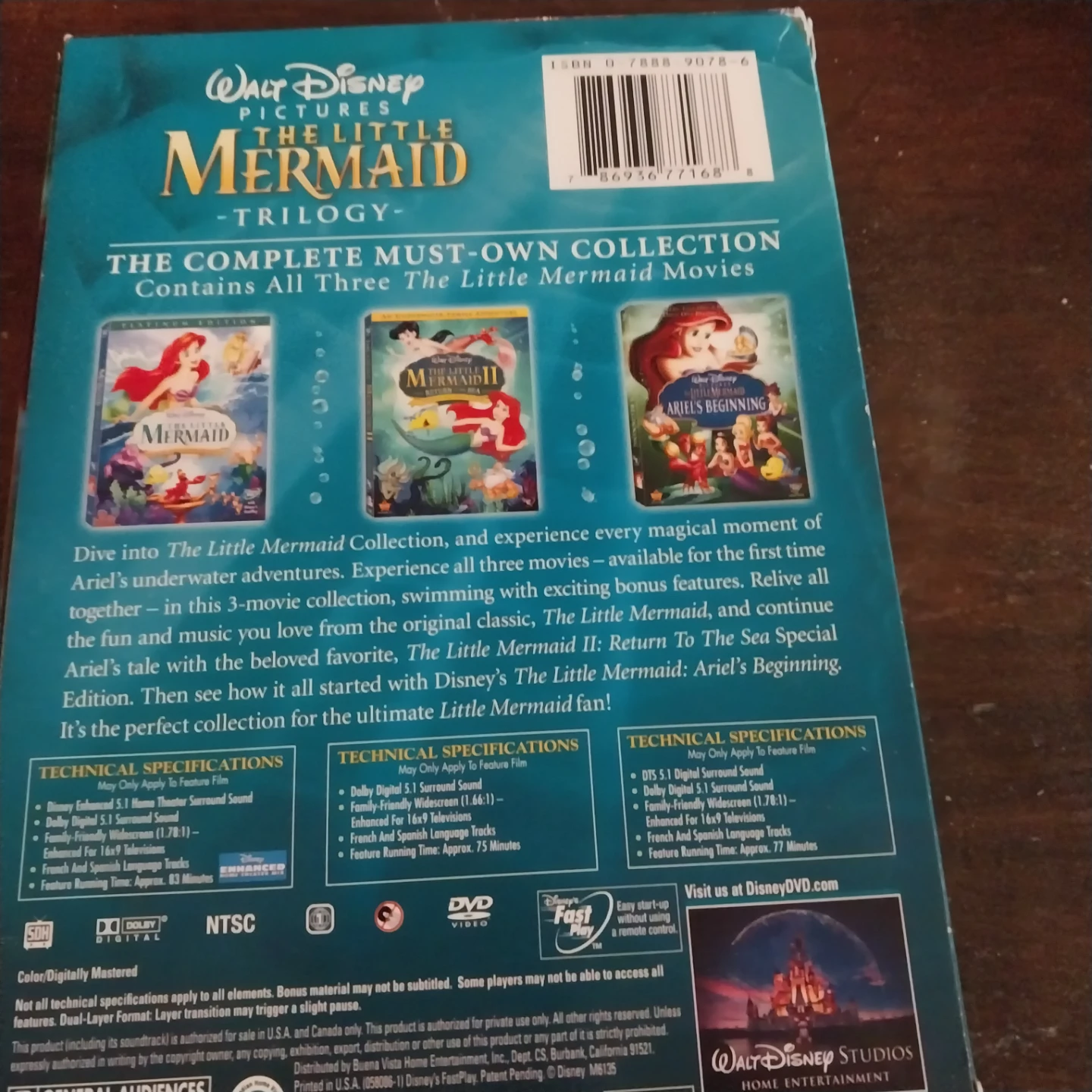 The Little Mermaid Trilogy DVD Collection - photo 3