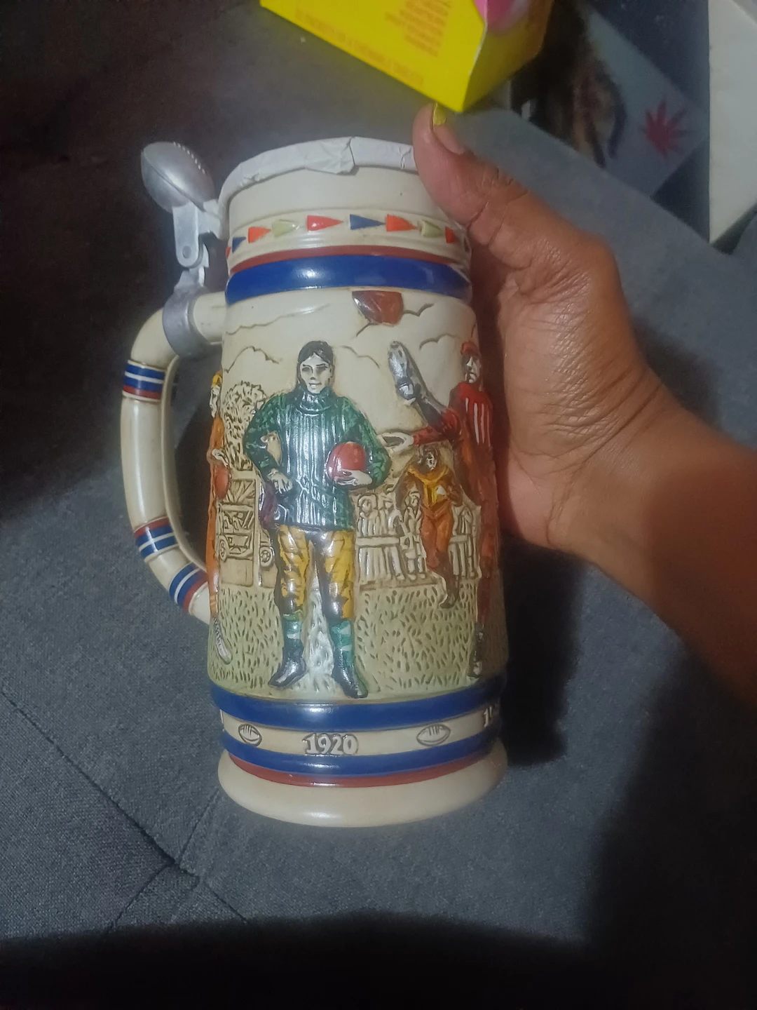 Vintage 1983 Avon Football Beer Stein