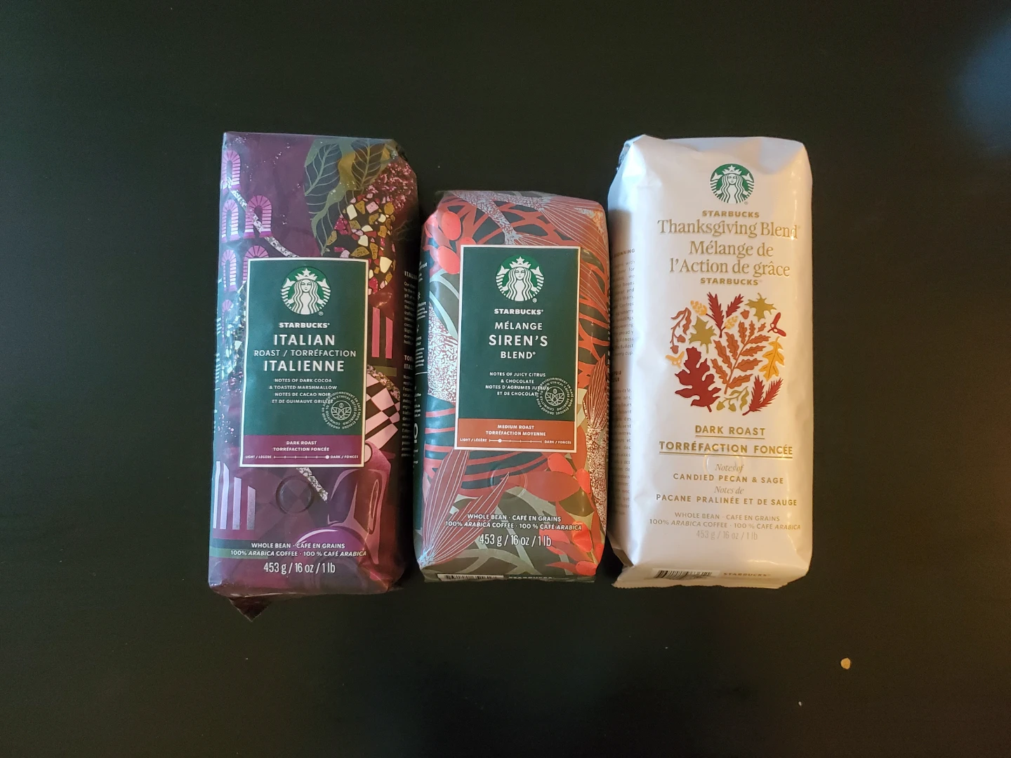 3 Bags of Starbucks Whole Bean Coffee