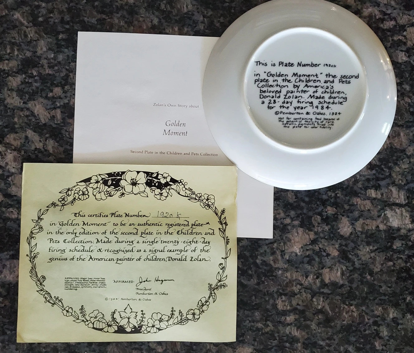 Donald Zolan Golden Moment Collector Plate - photo 3