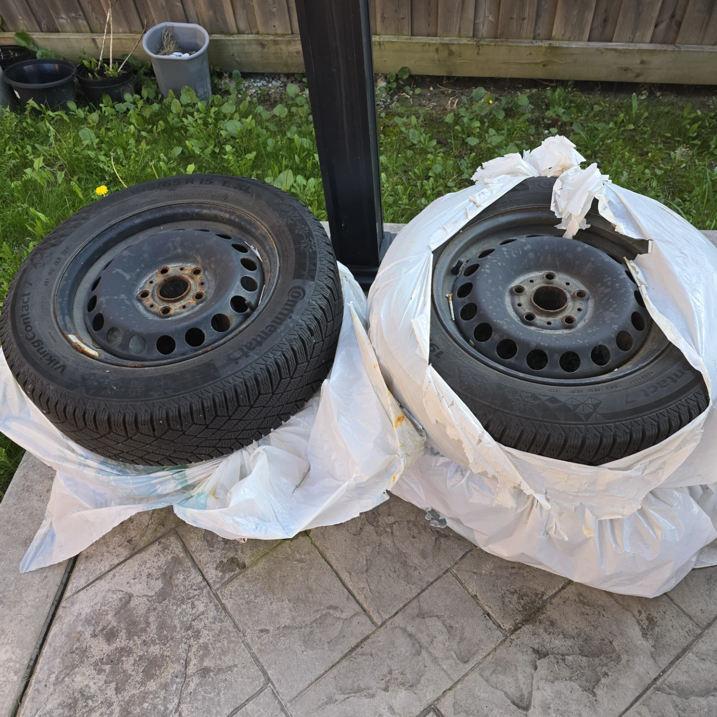 4 Continental VikingContact 7 Winter Tires with Steel Rims - photo 4