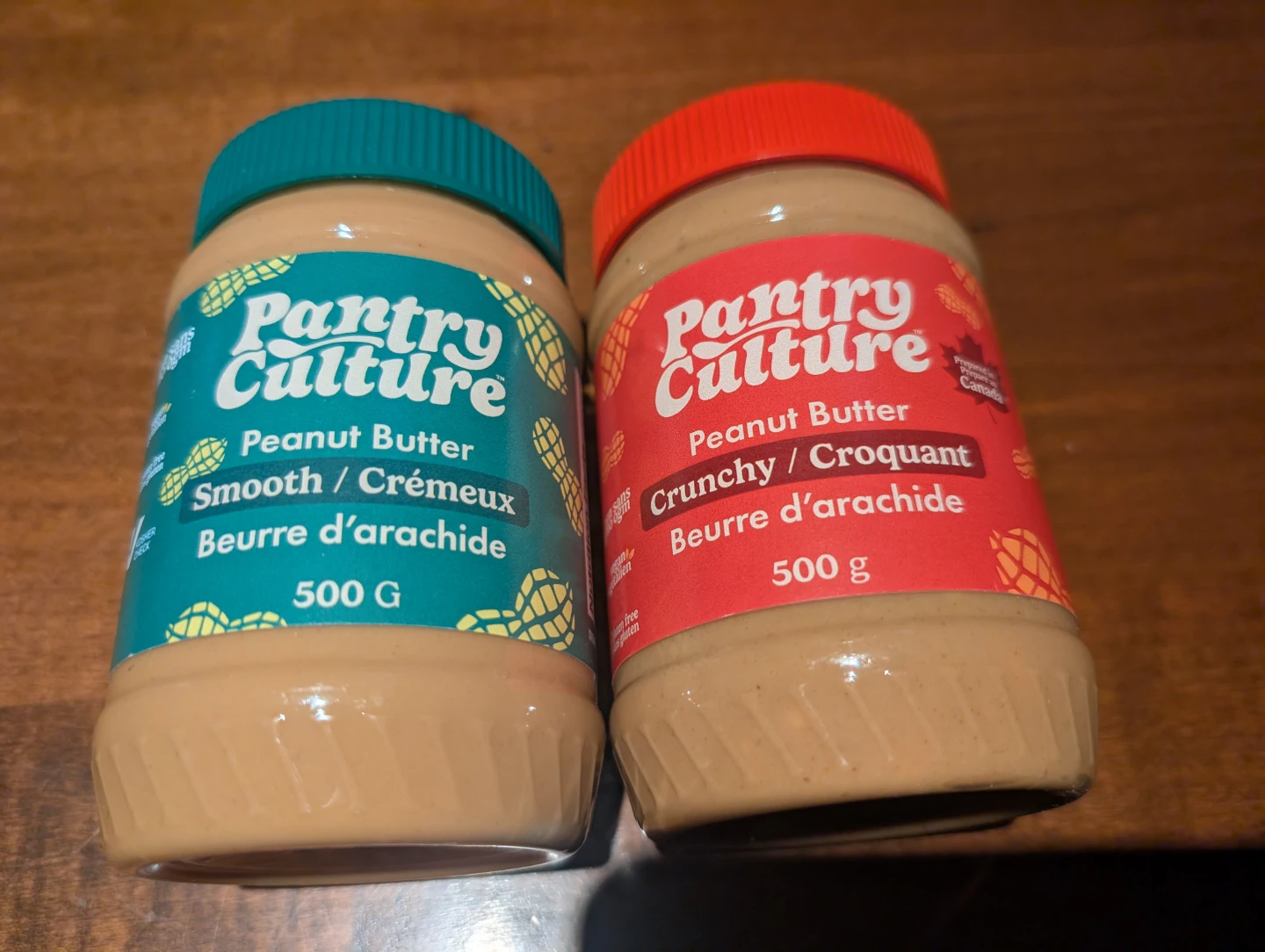 Two Pantry Culture Peanut Butter Jars