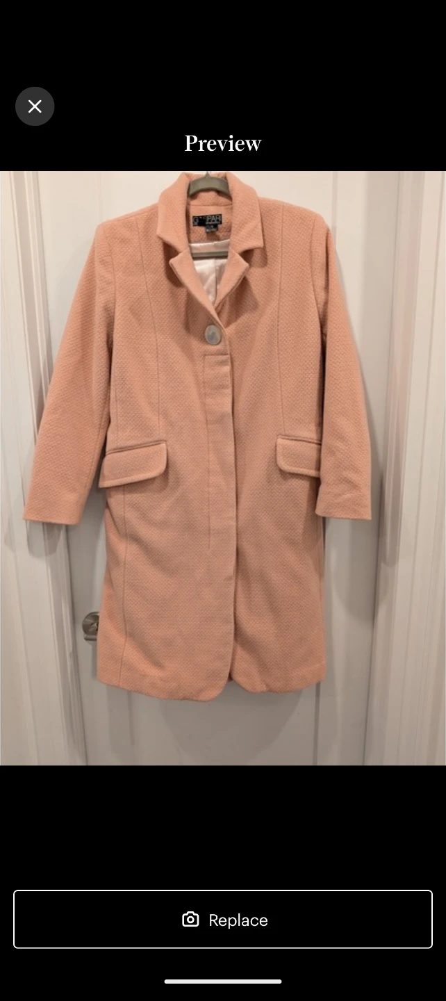 Gaspari Montreal Pink Coat - Size 6 - Wool Cashmere