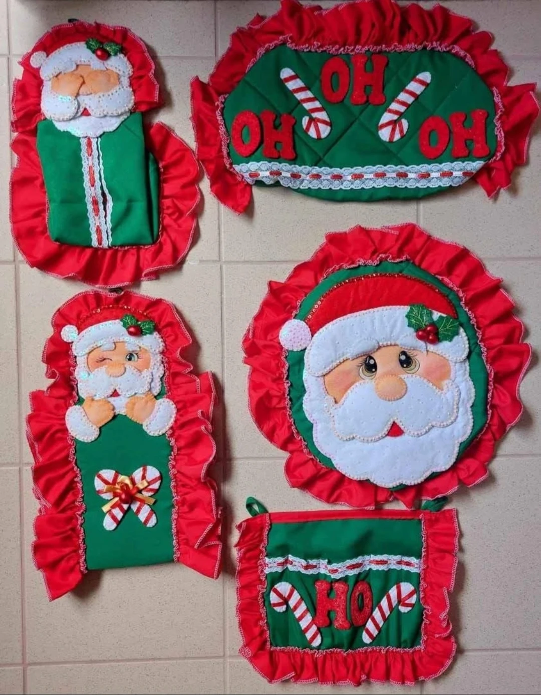 Santa Christmas Bathroom Set