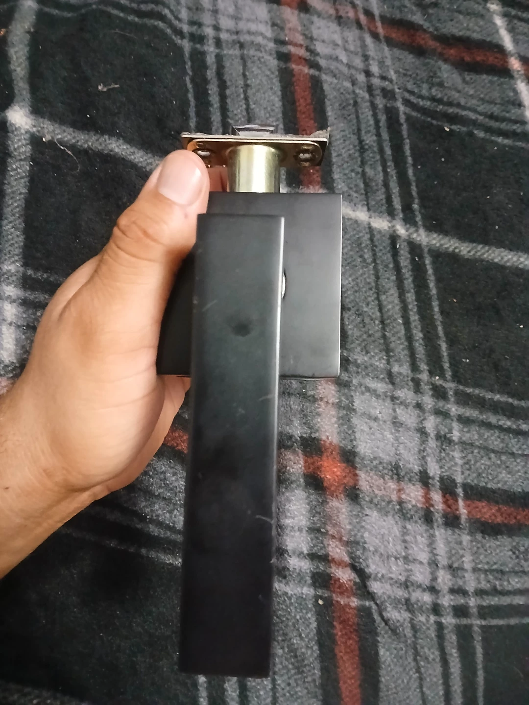 Matte Black Modern Door Lever - photo 3