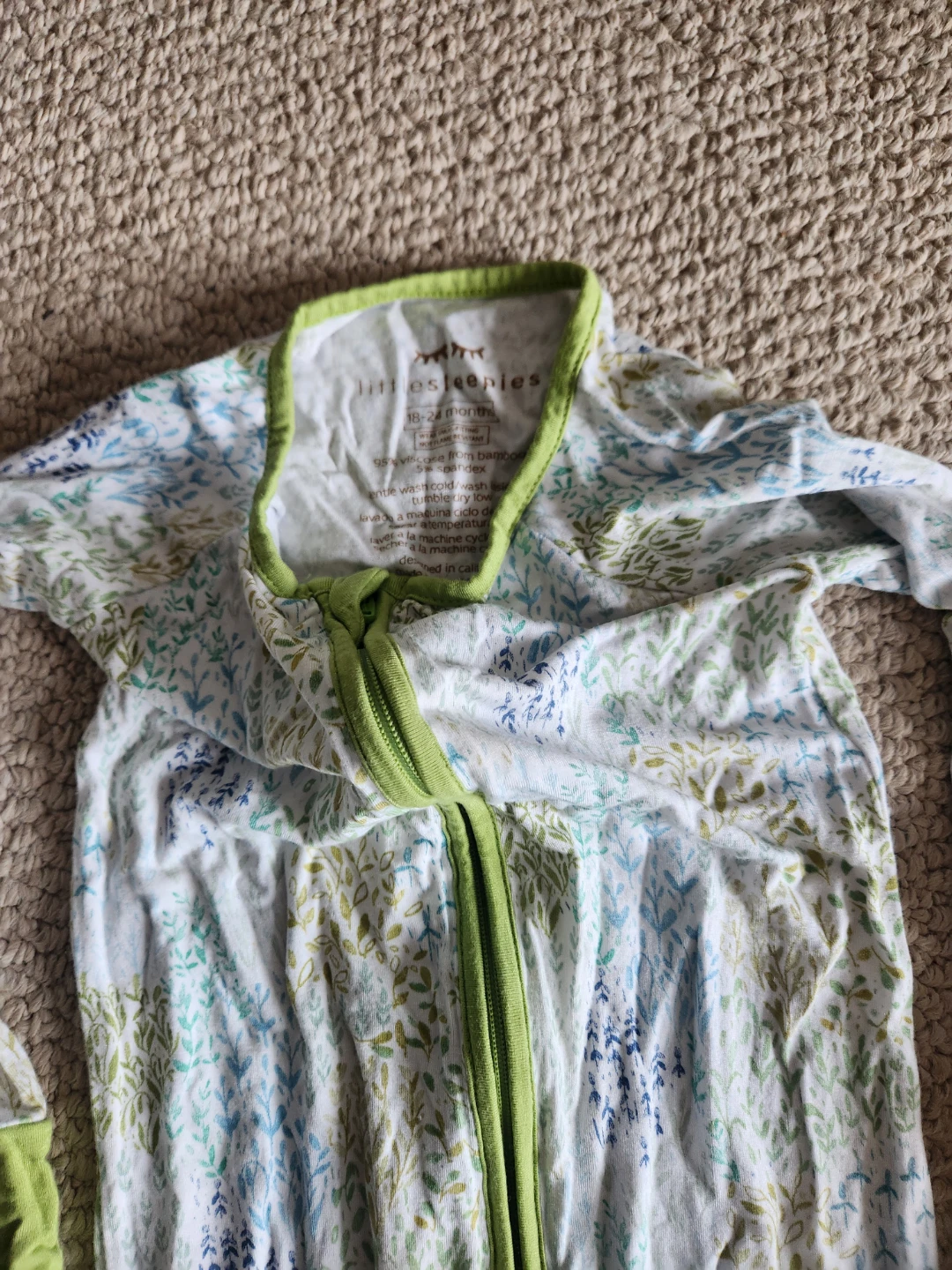 Littlesleepies Bamboo Zipper Romper 18-24